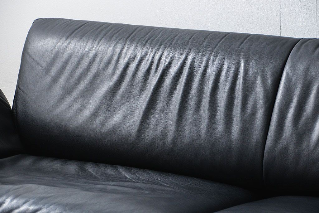 中古 デセデ(de Sede) 本革 2人掛けワイドソファ DS-140 (定価 約100万円)