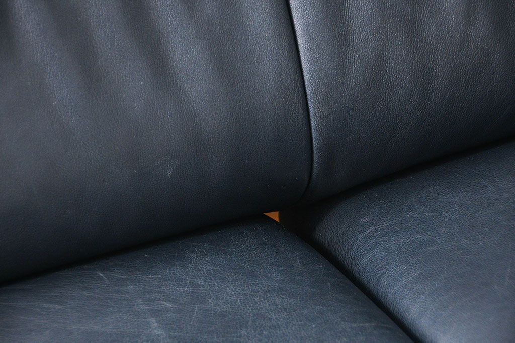 中古 デセデ(de Sede) 本革 2人掛けワイドソファ DS-140 (定価 約100万円)