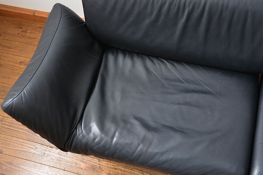 中古 デセデ(de Sede) 本革 2人掛けワイドソファ DS-140 (定価 約100万円)