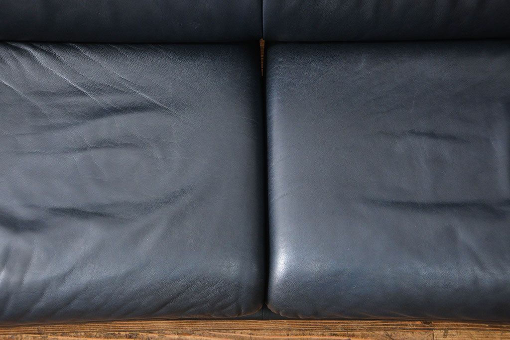 中古 デセデ(de Sede) 本革 2人掛けワイドソファ DS-140 (定価 約100万円)