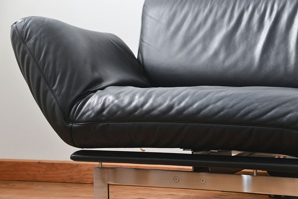 中古 デセデ(de Sede) 本革 2人掛けワイドソファ DS-140 (定価 約100万円)