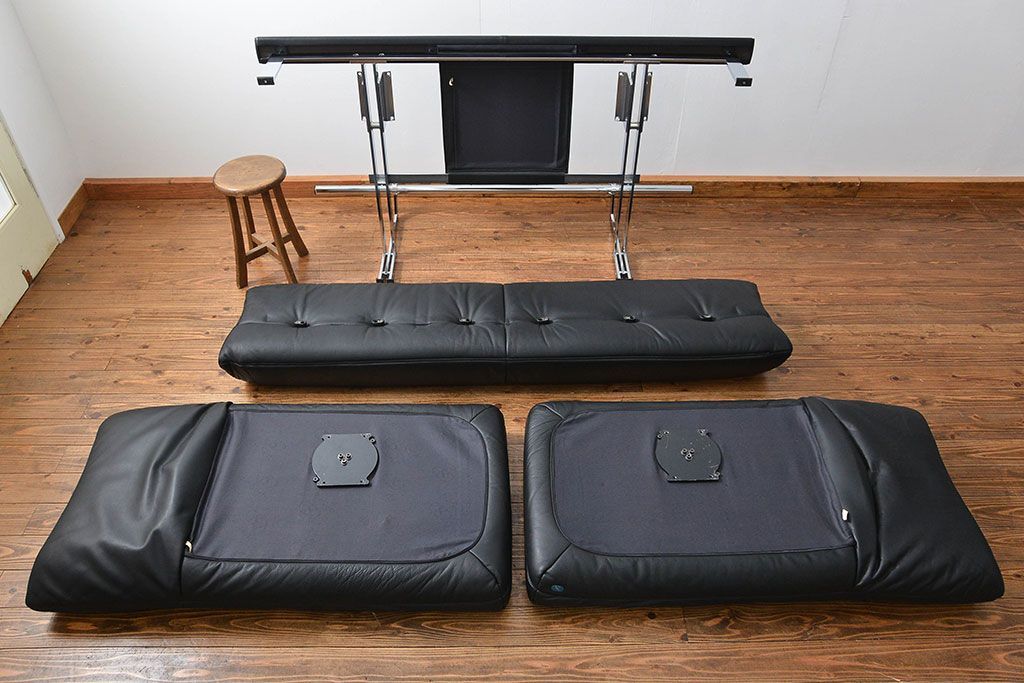 中古 デセデ(de Sede) 本革 2人掛けワイドソファ DS-140 (定価 約100万円)