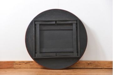 レトロ家具　アンティーク 古い朱塗りのレトロなちゃぶ台(テーブル、机)