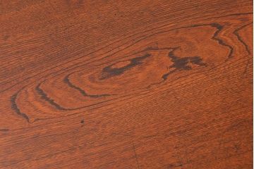 アンティーク家具　アンティーク 古い栓材の角型ちゃぶ台(1)(テーブル、机)