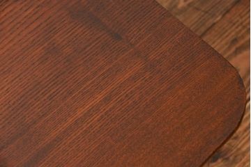 アンティーク家具　アンティーク 古い栓材の角型ちゃぶ台(2)(テーブル、机)