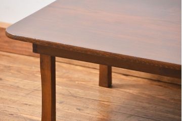 アンティーク家具　アンティーク 古い栓材の角型ちゃぶ台(2)(テーブル、机)
