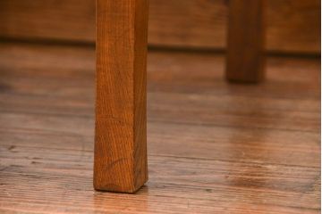 アンティーク家具　アンティーク 古い栓材の角型ちゃぶ台(2)(テーブル、机)