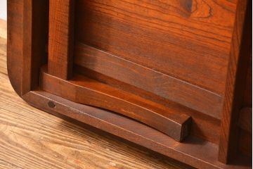 アンティーク家具　アンティーク 古い栓材の角型ちゃぶ台(3)(テーブル、机)