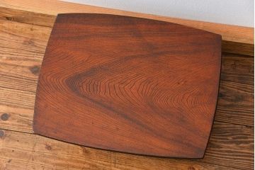 アンティーク家具　アンティーク 古い栓材の小さな変わり型ちゃぶ台(テーブル、机)