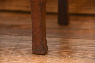 アンティーク家具　アンティーク 古い栓材の小さな変わり型ちゃぶ台(テーブル、机)