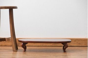 アンティーク家具　アンティーク 古い欅材の小さな花台