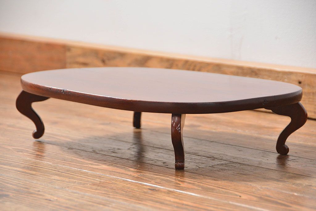 アンティーク家具　アンティーク 古い欅材の小さな花台