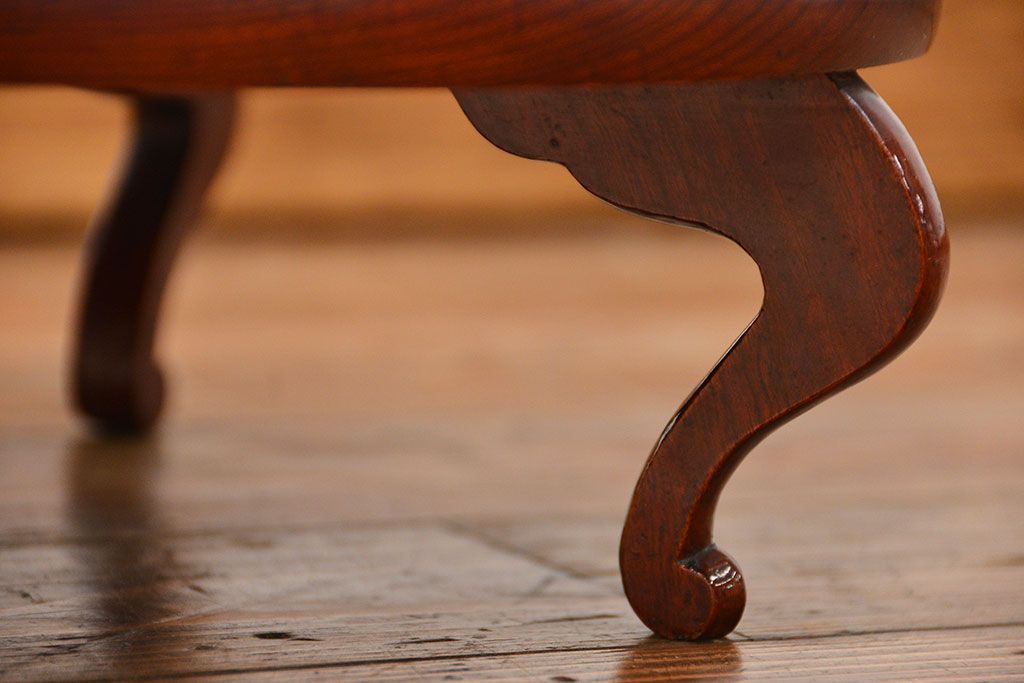 アンティーク家具　アンティーク 古い欅材の小さな花台