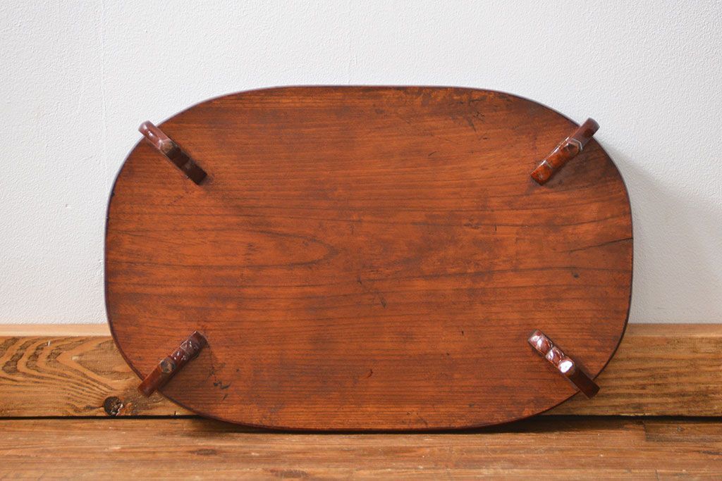 アンティーク家具　アンティーク 古い欅材の小さな花台