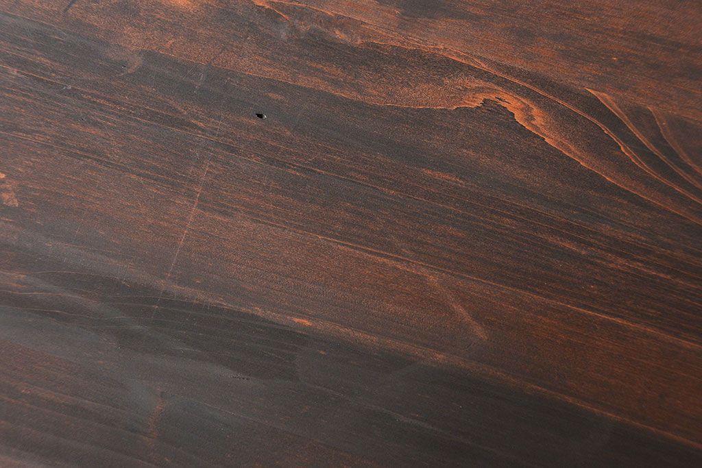 アンティーク家具　アンティーク 古い木のシンプルな脚付きローチェスト(2)(ローボード)