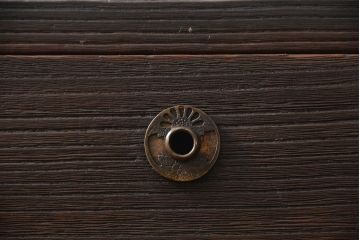 アンティーク家具　アンティーク 古い木のシンプルな脚付きローチェスト(3)(ローボード)