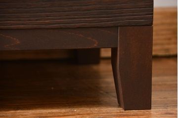 レトロ家具　昭和レトロ 古い木のシンプルな脚付きローボード(収納棚)