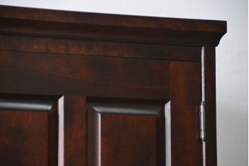 中古　北海道民芸家具　2段重ねワードローブ(洋服タンス、洋服箪笥)