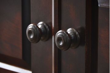 中古　北海道民芸家具　2段重ねワードローブ(洋服タンス、洋服箪笥)