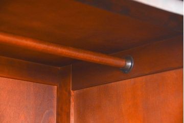 中古　北海道民芸家具　2段重ねワードローブ(洋服タンス、洋服箪笥)