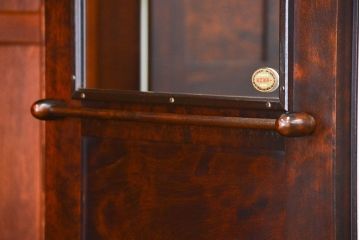 中古　北海道民芸家具　2段重ねワードローブ(洋服タンス、洋服箪笥)