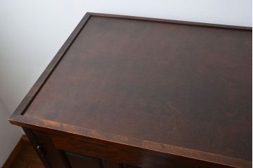 中古　北海道民芸家具　2段重ねワードローブ(洋服タンス、洋服箪笥)