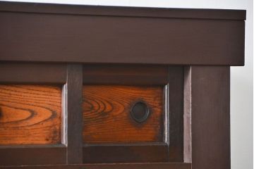 アンティーク家具　古民具・骨董 二段重ね四尺水屋箪笥(食器棚、収納棚)