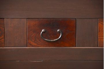 アンティーク家具　古民具・骨董 二段重ね四尺水屋箪笥(食器棚、収納棚)