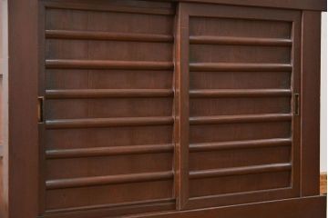 アンティーク家具　古民具・骨董 二段重ね四尺水屋箪笥(食器棚、収納棚)