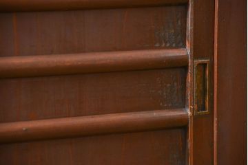 アンティーク家具　古民具・骨董 二段重ね四尺水屋箪笥(食器棚、収納棚)