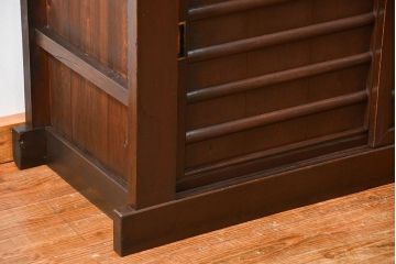 アンティーク家具　古民具・骨董 二段重ね四尺水屋箪笥(食器棚、収納棚)