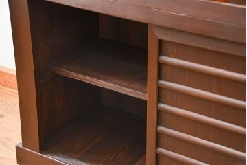 アンティーク家具　古民具・骨董 二段重ね四尺水屋箪笥(食器棚、収納棚)