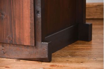 アンティーク家具　古民具・骨董 二段重ね四尺水屋箪笥(食器棚、収納棚)