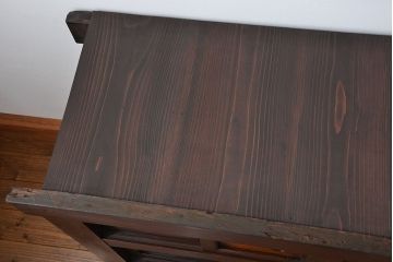 アンティーク家具　古民具・骨董 二段重ね四尺水屋箪笥(食器棚、収納棚)