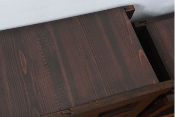 アンティーク家具　古民具・骨董 二段重ね四尺水屋箪笥(食器棚、収納棚)