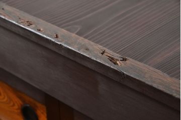 アンティーク家具　古民具・骨董 二段重ね四尺水屋箪笥(食器棚、収納棚)