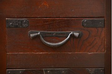 アンティーク家具　古民具・骨董 味わい深い関西帳場箪笥(時代箪笥)