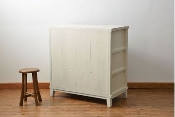 アンティーク家具　アンティークペイント　脚付き収納棚(戸棚、キャビネット、食器棚)