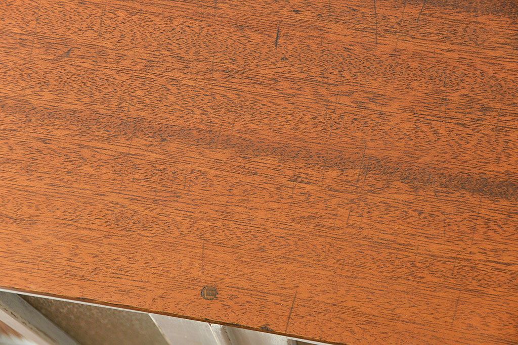 アンティーク家具　アンティークペイント　かわいい脚付きキッチンキャビネット(2)(食器棚、収納棚)