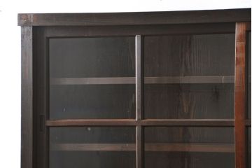 アンティーク家具　古民具・骨董 大きな19杯引き出し収納棚(薬箪笥、チェスト、百味箪笥、ガラスケース)