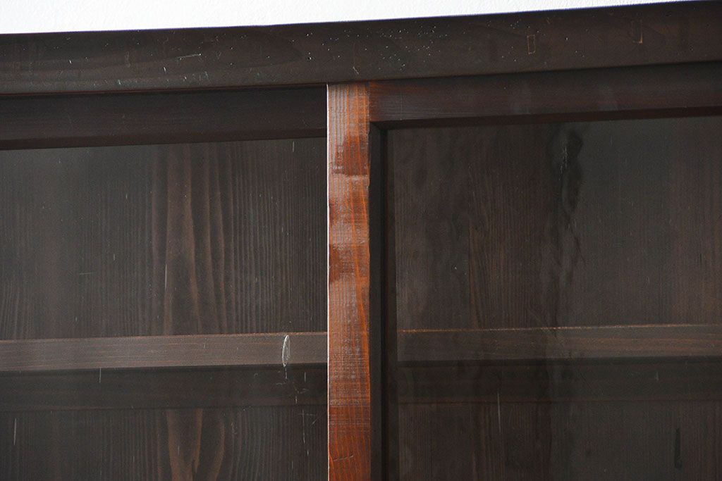 アンティーク家具　古民具・骨董 大きな19杯引き出し収納棚(薬箪笥、チェスト、百味箪笥、ガラスケース)