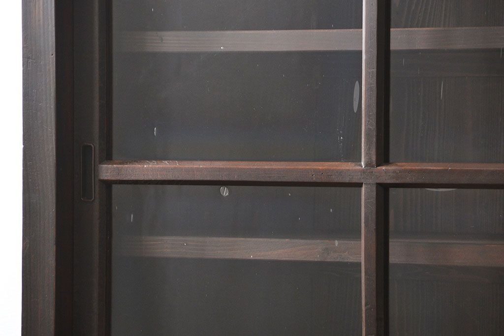 アンティーク家具　古民具・骨董 大きな19杯引き出し収納棚(薬箪笥、チェスト、百味箪笥、ガラスケース)