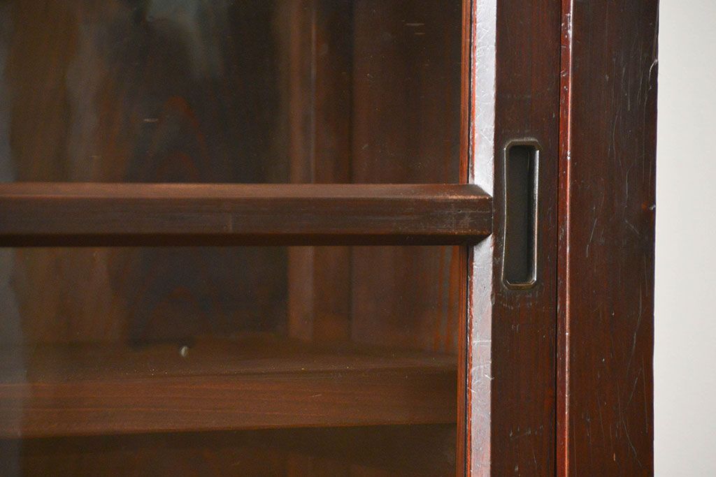 アンティーク家具　古民具・骨董 大きな19杯引き出し収納棚(薬箪笥、チェスト、百味箪笥、ガラスケース)