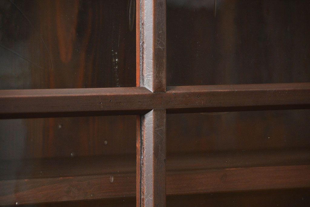 アンティーク家具　古民具・骨董 大きな19杯引き出し収納棚(薬箪笥、チェスト、百味箪笥、ガラスケース)