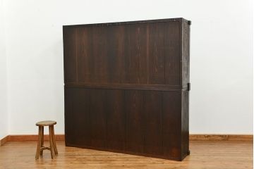 アンティーク家具　古民具・骨董 大きな19杯引き出し収納棚(薬箪笥、チェスト、百味箪笥、ガラスケース)