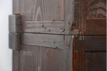 アンティーク家具　古民具・骨董 大きな19杯引き出し収納棚(薬箪笥、チェスト、百味箪笥、ガラスケース)