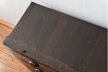 アンティーク家具　古民具・骨董 大きな19杯引き出し収納棚(薬箪笥、チェスト、百味箪笥、ガラスケース)