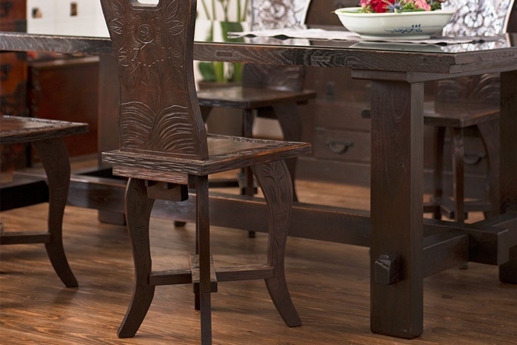 アンティーク家具　古民具・骨董　アンティーク蔵戸ダイニングテーブル