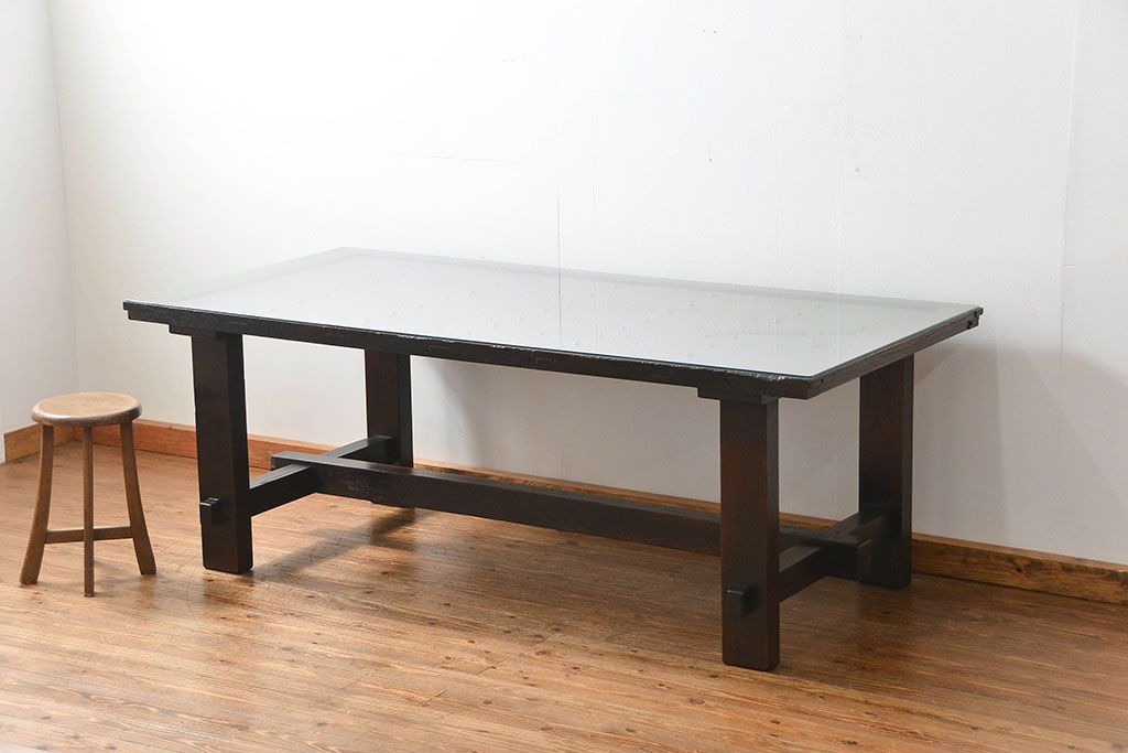 アンティーク家具　古民具・骨董　アンティーク蔵戸ダイニングテーブル