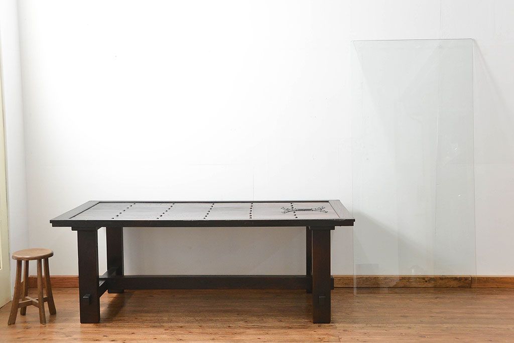 アンティーク家具　古民具・骨董　アンティーク蔵戸ダイニングテーブル